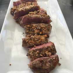 Steak with Garlic Horseradish Crust