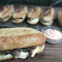Chicken Philly with Sriracha Mayo
