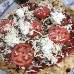 Sausage & Mushroom Grilled Pizza