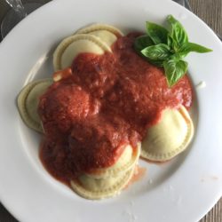 Ravioli with Vodka Cream Sauce